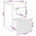 Mobile da Bagno Nero 30 x 35 x 50 cm Legno ingegnerizzato - Foto miniatura 8