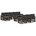 Set Divano da Giardino 11 pcs Grigio e Grigio Scuro polyrattan - Foto miniatura 1