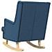 Sedia a dondolo Blu 62 x 80 x 85 cm Tessuto - Foto miniatura 4
