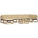 Set di divani da esterno 8 pcs Bianco e Beige 79 x 79 x 37 cm - Foto miniatura 1