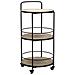 Carrello Arex In Ferro E Mdf Nero E Rovere - 40 X 41,5 X H 82 Cm - Foto miniatura 1