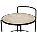 Carrello Arex In Ferro E Mdf Nero E Rovere - 40 X 41,5 X H 82 Cm - Foto miniatura 3