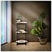 Carrello Arex In Ferro E Mdf Nero E Rovere - 40 X 41,5 X H 82 Cm - Foto miniatura 6