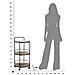 Carrello Arex In Ferro E Mdf Nero E Rovere - 40 X 41,5 X H 82 Cm - Foto miniatura 7