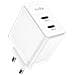 40W 2-Port GaN Charger, CH40 1.0 Universale Bianco AC Ricarica rapida Interno - Foto miniatura 1