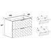 Mobile sottolavabo, 80 cm, Marrone opaco, Rovere, L /A /P 80/57/46 cm, 2 cassetti con chiusura ammortizzata, Mobili da bagno, mobili per bagno, mobili sottolavabo - Foto miniatura 4