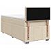 Letto box spring con materasso Crema 80 x 200 cm Tessuto - Foto miniatura 9