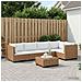 6 pz Set Lounge in Rattan con Cuscini GENDT Rattan naturale - Foto miniatura 4
