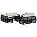 Set Divano da Giardino 13 pz Nero e Bianco Crema polyrattan - Foto miniatura 1