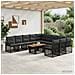 Set Divano da Giardino 12 pz Nero e Grigio scuro polyrattan - Foto miniatura 5