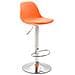 Sgabello Design Kiel in Polipropilene e Similpelle - Sgabello Cucina Girevole e Regolabile - Sgabello da Bar Imbottito e con Poggiapiedi Arancione Cromato - Foto miniatura 1