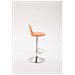 Sgabello Design Kiel in Polipropilene e Similpelle - Sgabello Cucina Girevole e Regolabile - Sgabello da Bar Imbottito e con Poggiapiedi Arancione Cromato - Foto miniatura 3
