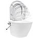 Toilette Senza Bordo Sospesa Con Funzione Bidet Ceramica Bianca - Foto miniatura 6