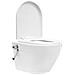 Toilette Senza Bordo Sospesa Con Funzione Bidet Ceramica Bianca - Foto miniatura 8