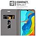 Custodia Compatibile Con Huawei P30 Lite In Grigio Nero - Coperchio Protettiva Con Chiusura Magnetica, Funzione Stand E Tasca Per Le Carte - Foto miniatura 7