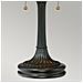 Lampada Da Tavolo Tiffany A 2 Luci Vintage Bronzo, E27 - Foto miniatura 4