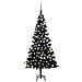 Set Albero Natale Artificiale con LED Palline Nero 150 cm PVC - Foto miniatura 1