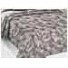 Copriletto Piquet Primavera Estate 100% Cotone Disegno Tropical Felce Singolo Beige - Foto miniatura 3