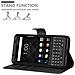 Custodia Compatibile Con Blackberry Keyone In Nero Carbone - Coperchio Protettiva Con Chiusura Magnetica, Funzione Stand E Tasca Per Le Carte - Foto miniatura 2