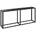 Tavolo Consolle Nero 180x35x75,5 Cm In Vetro Temperato - Foto miniatura 2