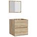 Mobile Da Bagno Con Specchio Rovere Sonoma In Legno Multistrato - Foto miniatura 2