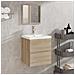 Mobile Da Bagno Con Specchio Rovere Sonoma In Legno Multistrato - Foto miniatura 1