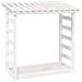 Portalegna Bianco 108x64,5x110 Cm In Legno Massello Di Pino - Foto miniatura 2