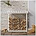 Portalegna Bianco 108x64,5x110 Cm In Legno Massello Di Pino - Foto miniatura 3