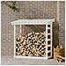 Portalegna Bianco 108x64,5x110 Cm In Legno Massello Di Pino - Foto miniatura 1