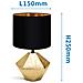 Lampada Da Tavolo E14 In Ceramica Nero/oro | Lucentezza Metallica | H32cm - L220*w220*h320mm - Foto miniatura 1