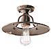 Plafoniera Vintage Country Ferro E Ceramica Tortora D30 1 Luce E27 - Foto miniatura 1