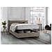 Letto Matrimoniale Celeste, Letto Contenitore Con Rivestimento In Tessuto, 100% Made In Italy, Apertura Frontale, Adatto Per Materasso 160x190 Cm, Tortora - Foto miniatura 1