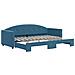 Divano Letto Con Letto Estraibile Blu 80x200 Cm In Velluto - Foto miniatura 2