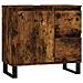 Armadietto Bagno Rovere Fumo 65x33x60 Cm In Legno Multistrato - Foto miniatura 1