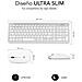 Tastiera e Mouse Wireless 8436586742621  (Layout Spagnolo) Colore Argento. Bianco - Foto miniatura 3