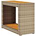 Tavolino Da Giardino Piano Legno Beige 100x40x75 Cm Polyrattan - Foto miniatura 2