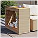 Tavolino Da Giardino Piano Legno Beige 100x40x75 Cm Polyrattan - Foto miniatura 3