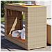 Tavolino Da Giardino Piano Legno Beige 100x40x75 Cm Polyrattan - Foto miniatura 1