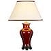 Lampada Da Scrivania Contemporanea Majin Porcellana Rossa 1 Luce E27 - Foto miniatura 1