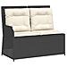 Set Divani Da Giardino 5 Pz Con Cuscini Nero In Polyrattan - Foto miniatura 2