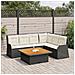 Set Divani Da Giardino 5 Pz Con Cuscini Nero In Polyrattan - Foto miniatura 8