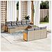 Set Divano Da Giardino 10 Pz Con Cuscini Beige In Polyrattan - Foto miniatura 1