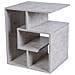 Libreria Tavolino Divano Design Moderno 4 Ripiani 45x40x55 Casa Ufficio Grigio - Foto miniatura 3