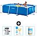 Piscina Fuori Terra - Rettangolo - 260x160x65 Cm - Blu - Include Accessori Coordinati Cb73 - Foto miniatura 1