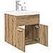 Mobile Bagno con Lavabo Integrato&Rubinetto Rovere Artigianale - Foto miniatura 2