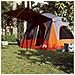 Tenda Campeggio Cabina 5 Persone Grigio Arancione Impermeabile - Foto miniatura 3