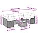 Set Divano da Giardino  8 Pezzi con Cuscini Beige Polyrattan, Divano da Giardino  2 Posti con Cuscini Beige Polyrattan - Foto miniatura 8