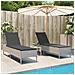 Lettino Prendisole 2 pz con Cuscini Grigio Chiaro in Polyrattan - Foto miniatura 2