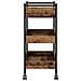 Carrello da cucina  in legno vecchio 50x30x70 cm in legno ingegnerizzato - Foto miniatura 8