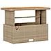 Set da pranzo da giardino 4 pezzi con cuscini Beige in Rattan Sintetico e Acacia - Foto miniatura 5